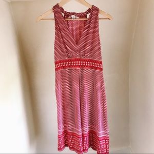 Flowy Red Patterned Dress